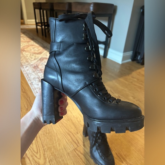 Christian Louboutin Macadamia 100 leather boots EU 37 - Picture 9 of 12